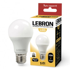 Лампа LEBRON L-A60, 10W, Е27, 4100K, 900Lm Лампа LEBRON L-A60, 10W, Е27, 4100K, 900Lm