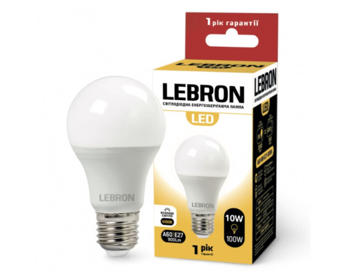 Лампа LEBRON L-A60, 10W, Е27, 4100K, 900Lm Лампа LEBRON L-A60, 10W, Е27, 4100K, 900Lm