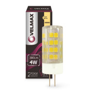 Лампа VELMAX V-G4, 3W, 12V, G4, 4500K, 280Lm, кут 360° Лампа VELMAX V-G4, 3W, 12V, G4, 4500K, 280Lm, кут 360°
