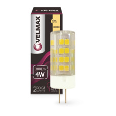 Лампа VELMAX V-G4, 3W, 12V, G4, 4500K, 280Lm, кут 360°
