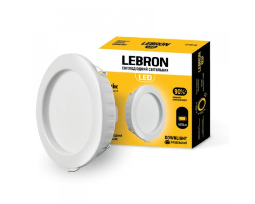 Точковий світильник врізний круг білий LEBRON L-DR-1841, 18W, 1440Lm, 4100K