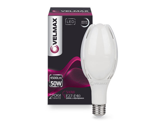 Лампа VELMAX V-M108, 50W, Е27-E40, 6500K, 4500Lm Лампа VELMAX V-M108, 50W, Е27-E40, 6500K, 4500Lm