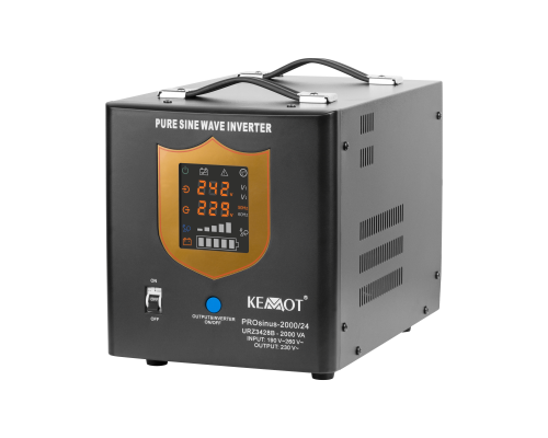 Інвертор чиста синусоїда з функцією зарядки 24V 230V 2000VA/1400W KEMOT PROsinus-2000/24 URZ3428B Інвертор чиста синусоїда з функцією зарядки 24V 230V 2000VA/1400W KEMOT PROsinus-2000/24 URZ3428B