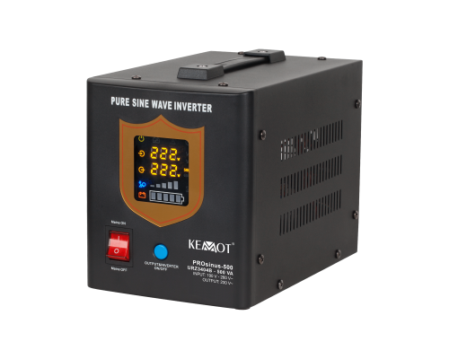 Інвертор чиста синусоїда з функцією зарядки 12V 230V 500VA/300W KEMOT PROsinus-500 URZ3404B Інвертор чиста синусоїда з функцією зарядки 12V 230V 500VA/300W KEMOT PROsinus-500 URZ3404B
