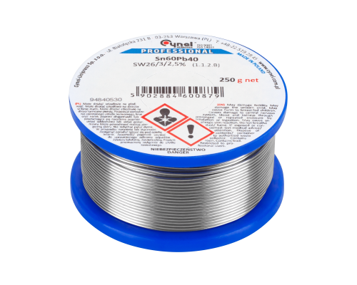 Припой з флюсом 1 mm/250g Cynel Sn60Pb40 (LUT0107-250)
