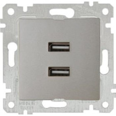 Механізм розетки 2гн USB горизонтальної, RITA, Mutlusan, "титан", (2200 449 0183) Механізм розетки 2гн USB горизонтальної, RITA, Mutlusan, "титан", (2200 449 0183)