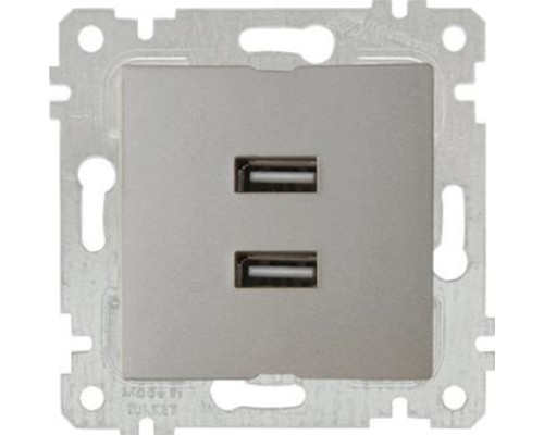 Механізм розетки 2гн USB горизонтальної, RITA, Mutlusan, "титан", (2200 449 0183) Механізм розетки 2гн USB горизонтальної, RITA, Mutlusan, "титан", (2200 449 0183)