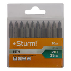 Біти S2 намагнічені PH1 x 25 mm, 20шт 1270101 Біти S2 намагнічені PH1 x 25 mm, 20шт 1270101