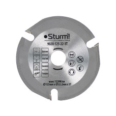 Диск по дереву для болгарки універсальний Sturm 9020-125-22-3T Диск по дереву для болгарки універсальний Sturm 9020-125-22-3T