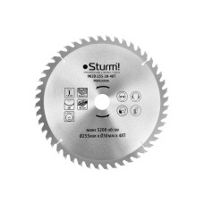Диск пильний 255х30 мм 48 зубів по дереву для MS5525WM Sturm 9020-255-30-48T