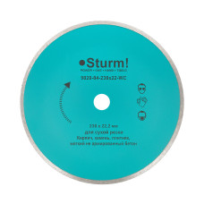 Алмазний диск безперервний Sturm d=230 мм 9020-04-230×22-WC Алмазний диск безперервний Sturm d=230 мм 9020-04-230×22-WC
