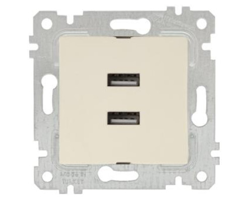 Механізм розетки 2гн USB горизонтальної, RITA, Mutlusan, крем, (2200 449 0102) Механізм розетки 2гн USB горизонтальної, RITA, Mutlusan, крем, (2200 449 0102)