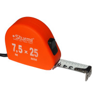 Рулетка Soft Touch з автостопом Sturm 3100203, 7,5 м х 25 мм