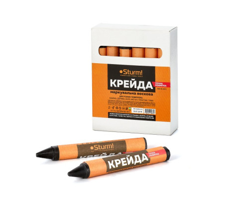Крейда воскова розмітна маркувальна для будь-якої поверхні (чорний, 12 шт) Sturm 1090-06-KB12 Крейда воскова розмітна маркувальна для будь-якої поверхні (чорний, 12 шт) Sturm 1090-06-KB12