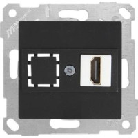 Механізм розетки 1гн HDMI, RITA, Mutlusan, чорний, (2200 457 0184)