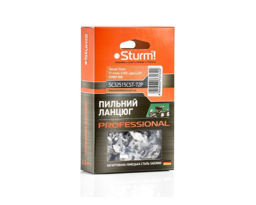 Ланцюг Sturm 72 ланки, 0,058″, крок 0.325″, супер зуб Sturm SC32515CST-72P Ланцюг Sturm 72 ланки, 0,058″, крок 0.325″, супер зуб Sturm SC32515CST-72P