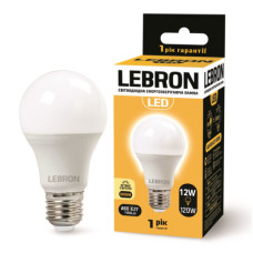 Лампа LEBRON L-A60, 12W, Е27, 3000K, 1100Lm Лампа LEBRON L-A60, 12W, Е27, 3000K, 1100Lm