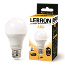 Лампа LEBRON L-A60, 12W, Е27, 4100K, 1100Lm Лампа LEBRON L-A60, 12W, Е27, 4100K, 1100Lm