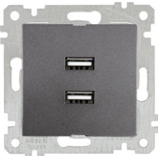 Механізм розетки 2гн USB горизонтальної, RITA, Mutlusan, "графіт", (2200 449 0195) Механізм розетки 2гн USB горизонтальної, RITA, Mutlusan, "графіт", (2200 449 0195)