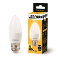 Лампа "свічка" LEBRON L-С37, 6W, 220V, Е27, 3000K, 480Lm Лампа "свічка" LEBRON L-С37, 6W, 220V, Е27, 3000K, 480Lm