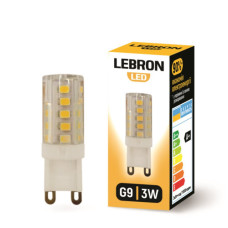 Лампа LEBRON L-G9, 3W, G9, 4500K, 280Lm, кут 360°