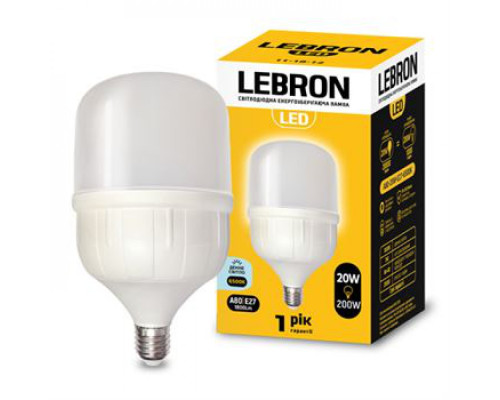 Лампа LEBRON L-А80, 20W, Е27, 6500K, 1800Lm. Лампа LEBRON L-А80, 20W, Е27, 6500K, 1800Lm.