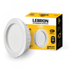 Точковий світильник врізний круг білий LEBRON L-DR-641, 6W, 420Lm, 4100K,