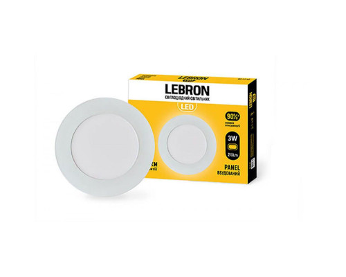 Точковий світильник врізний білий круглий LEBRON L-PR-341, 3W, 4100K Точковий світильник врізний білий круглий LEBRON L-PR-341, 3W, 4100K
