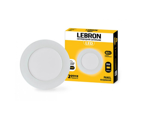 Точковий світильник врізний білий круглий LEBRON L-PR-941, 9W, 4100K Точковий світильник врізний білий круглий LEBRON L-PR-941, 9W, 4100K