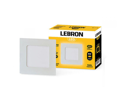 Точковий світильник врізний білий квадратний LEBRON L-PS-641, 6W, 4100K. Точковий світильник врізний білий квадратний LEBRON L-PS-641, 6W, 4100K.
