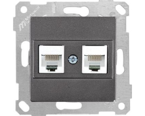 Механізм розетки 2гн комп'ютерної, Cat 6, RITA, Mutlusan, "графіт", (2200 141 0195) Механізм розетки 2гн комп'ютерної, Cat 6, RITA, Mutlusan, "графіт", (2200 141 0195)