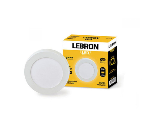 Світильник точковий накладний круглий LEBRON L-PRS-641, 6W, 4100K. білий Світильник точковий накладний круглий LEBRON L-PRS-641, 6W, 4100K. білий