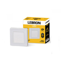 Світильник точковий накладний квадратний LEBRON L-PSS-641, 6W, 4100K. білий Світильник точковий накладний квадратний LEBRON L-PSS-641, 6W, 4100K. білий