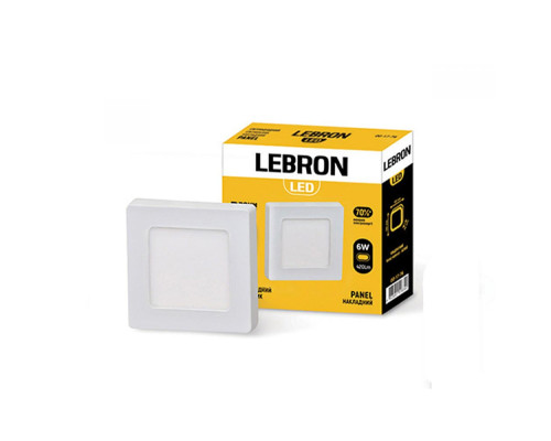 Світильник точковий накладний квадратний LEBRON L-PSS-641, 6W, 4100K. білий Світильник точковий накладний квадратний LEBRON L-PSS-641, 6W, 4100K. білий