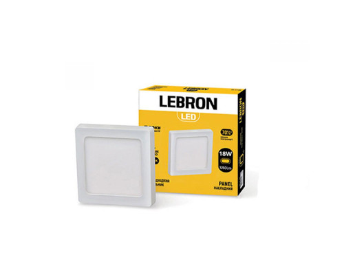 Світильник точковий накладний квадратний LEBRON L-PSS-1841, 18W, 4100K. білий Світильник точковий накладний квадратний LEBRON L-PSS-1841, 18W, 4100K. білий