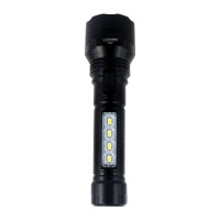 Ліхтар ручний акумуляторний LEBRON L-HL-40, ABS, чорний, 2W + 0,8W, 1200mAh Li-Ion