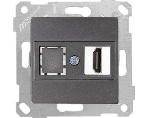 Механізм розетки 1гн HDMI горизонтальна, RITA, Mutlusan, графіт, (2200 457 0195) Механізм розетки 1гн HDMI горизонтальна, RITA, Mutlusan, графіт, (2200 457 0195)