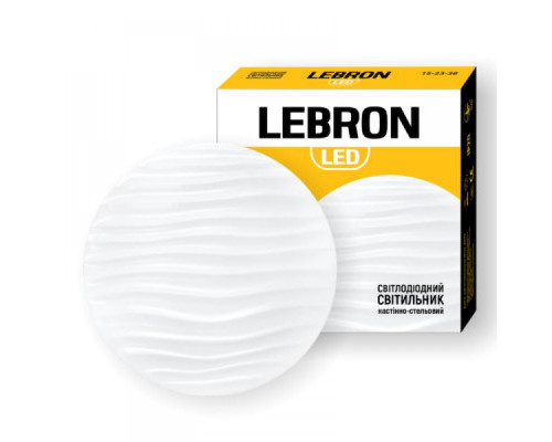 Світильник стельовий круглий LEBRON L-CL-WAVE, 18W, 4100K, 1260Lm, O260mm Світильник стельовий круглий LEBRON L-CL-WAVE, 18W, 4100K, 1260Lm, O260mm