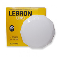 Світильник стельовий LEBRON L-CL-DIAMOND, max 45W, 3000K, 4100K, 6500K, 3200Lm, O380*80mm Світильник стельовий LEBRON L-CL-DIAMOND, max 45W, 3000K, 4100K, 6500K, 3200Lm, O380*80mm
