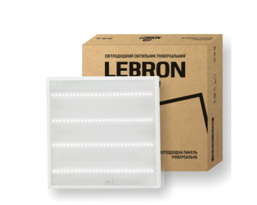Світильник офісний армстронг LEBRON L-LPU-Prismatic, 36W, унів., 595*595mm, 4000K, 3000Lm, 4шт