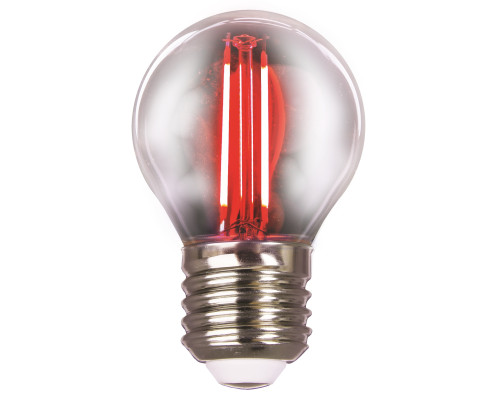 Лампа Едісона G45, 2W, E27, червона, 200Lm VELMAX V-Filament 21-41-32