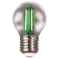 Лампа Едісона G45, 2W, E27, зелена, 200Lm VELMAX V-Filament 21-41-33 Лампа Едісона G45, 2W, E27, зелена, 200Lm VELMAX V-Filament 21-41-33