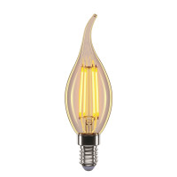 Лампа Едісона Amber-C37t, 4W, E14, 2200K, 400Lm VELMAX V-Filament 21-42-39