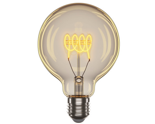 Лампа Едісона Amber-G95-Спіраль-G, 4W, E27, 2700K, 300Lm VELMAX V-Filament 21-46-54 Лампа Едісона Amber-G95-Спіраль-G, 4W, E27, 2700K, 300Lm VELMAX V-Filament 21-46-54