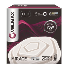 Світильник стельовий VELMAX V-CL-MIRAGE, 70W, smart, 3000K-6500K, 4200Lm, пульт ДК Світильник стельовий VELMAX V-CL-MIRAGE, 70W, smart, 3000K-6500K, 4200Lm, пульт ДК