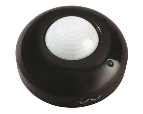 Датчик руху VELMAX V-ІМS-31, AC220V, кут 360°, (ST07), чорний Датчик руху VELMAX V-ІМS-31, AC220V, кут 360°, (ST07), чорний