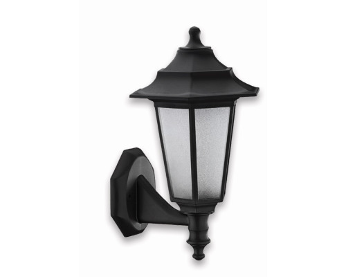 Світильник парковий FLORA, настін. з ніжкою, 40W, E27, IP44, ударост. PC/PP, чорний, (016 038 010117 Світильник парковий FLORA, настін. з ніжкою, 40W, E27, IP44, ударост. PC/PP, чорний, (016 038 010117