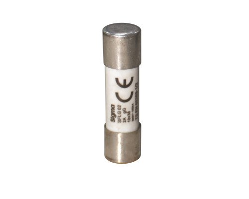 Запобіжник плавкий трубчастий SIGMA тип gG, 10х38мм, 2А (SFLG02)