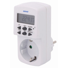 Реле часу тижневе електронне в розетку 8A, 1800W