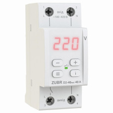 Реле напруги D2-40 red на din-рейку ZUBR Реле напруги D2-40 red на din-рейку ZUBR